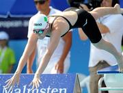 13 August 2010; Ireland's Clare Dawson, from Bangor, Co. Down, at the start of heat 4 of the Women's 200m Freestyle. Dawson finished her heat in a time of 2:01.96 to finish 21st overall. 2010 LEN European Long Course Swimming Championships, Alfred Hajos Swimming Complex, Budapest, Hungary. Picture credit: Brian Lawless / SPORTSFILE