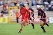 14 August 2010; Jennifer O'Leary, Cork, in action against Regina Glynn, Galway. Gala All-Ireland Senior Camogie Championship Semi-Final, Galway v Cork, Nowlan Park, Kilkenny. Picture credit: Matt Browne / SPORTSFILE