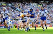 15 August 2010; Eoin Kelly, Tipperary, shoots to score his side's second goal. GAA Hurling All-Ireland Senior Championship Semi-Final, Waterford v Tipperary, Croke Park, Dublin. Picture credit: Stephen McCarthy / SPORTSFILE