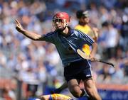 15 August 2010; Cormac Costello, Dublin  turns to celebrate after scoring his side's second goal. ESB GAA Hurling All-Ireland Minor Championship Semi-Final, Clare v Dublin, Croke Park, Dublin. Picture credit: Oliver McVeigh / SPORTSFILE