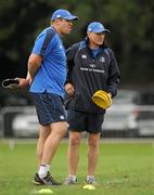 16 August 2010; Leinster forwards coach Jono Gibbes, left, with head coach Joe Schmidt during squad training. Leinster Rugby 2010 Summer Training, Clondalkin RFC, Kingswood, Co. Dublin. Picture credit: Brendan Moran / SPORTSFILE