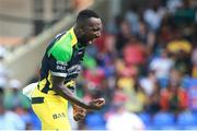 2 July 2016; Jamaica Tallawah's Kesrick Williams celebrates another wicket during Match 4 of the Hero Caribbean Premier League between St Kitts & Nevis Patriots and Jamaica Tallawahs at Warner Park in Basseterre, St Kitts. Photo by Ashley Allen/Sportsfile