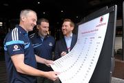 17 August 2010; Former Dublin footballing greats John O'Leary, left, Ciarán Duff, and Vodafone Customer Experience Director Martin Wells, right, who attended at a Vodafone photocall in advance of this weekend's GAA Football All-Ireland Senior Championship Semi-Final between Dublin and Cork. Westbury Hotel, Dublin. Picture credit: Ray McManus / SPORTSFILE