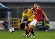 19 August 2010; Robbie Brady, Manchester United Reserves, in action against Tom Cruise, Arsenal Reserves. Platinum One Challenge, Arsenal Reserves v Manchester United Reserves, Tallaght Stadium, Tallaght, Dublin. Picture credit: Brian Lawless / SPORTSFILE