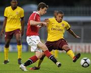 19 August 2010; Marnick Vermeiji, Manchester United Reserves, in action against Wellington Silva, Arsenal Reserves. Platinum One Challenge, Arsenal Reserves v Manchester United Reserves, Tallaght Stadium, Tallaght, Dublin. Picture credit: Brian Lawless / SPORTSFILE