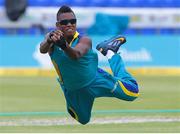 4 July 2016; Akeal Hosein of Barbados Tridents bats during a nets session at Warner Park in Basseterre, St Kitts. Photo by Ashley Allen/Sportsfile