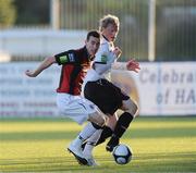 20 August 2010; Aaron Greene, Bohemians, in action against Wayne Hatswell, Dundalk. Airtricity League Premier Division, Dundalk v Bohemians Oriel Park, Dundalk, Co. Louth. Picture credit: Oliver McVeigh / SPORTSFILE