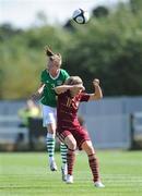 21 August 2010; Mary McDonnell, Republic of Ireland, in action against Elena Danilova, Russia. FIFA Women's World Cup Qualifier, Republic of Ireland v Russia, Ferrycarrig Park, Wexford. Picture credit: Matt Browne / SPORTSFILE