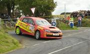 21 August 2010; Keith Cronin and Barry McNulty in their Subaru Impreza N15 in action during SS11 in the Ulster Rally Round 5 - 2010 Irish Tarmac Rally Championship, Antrim and Mid-Ulster regions. Picture credit: Philip Fitzpatrick / SPORTSFILE