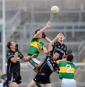21 August 2010; James Murphy and Kieran Finan, Sligo, in action against Mike Coakley and Gavin O'Connor, Kerry. GAA Football All-Ireland Junior Championship Final, Kerry v Sligo, Pearse Stadium, Galway. Picture credit: Oliver McVeigh / SPORTSFILE