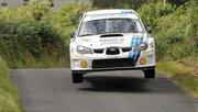 21 August 2010; Derek McGarrity and James McKee in a Subara Impreza S12B WRC in action during SS7 in the Ulster Rally Round 5 - 2010 Irish Tarmac Rally Championship, Larne Co. Antim. Picture credit: Philip Fitzpatrick / SPORTSFILE