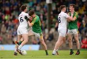 6 July 2016; Sam Doran, left, and David Marnell of Kildare tussle with Jason Scully, left, and Frank O'Reilly of Meath during the Electric Ireland Leinster GAA Football Minor Championship Semi-Final match between Meath and Kildare at Páirc Tailteann in Navan, Co Meath. Photo by Piaras Ó Mídheach/Sportsfile