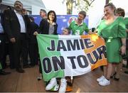 7 July 2016; Republic of Ireland supporter Jamie Monaghan, from Togher, Co Louth, who was selected to accept the prestigious ‘Médaille de la Ville de Paris’ from the Mayor of Paris Anne Hidalgo, which has been awarded to Irish fans for their ‘exemplary behaviour’ at UEFA EURO 2016. Eiffel Tower Pavillon, Paris, France. Photo by Gwendoline le Goff / Uefa via Sportsfile