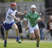15 May 2010; Richard O'Connell, London, in action against Deaglan Crowe, Monaghan. Ulster GAA Hurling Senior Championship Second Round, London v Monaghan, Casement Park, Belfast. Picture credit: Oliver McVeigh / SPORTSFILE
