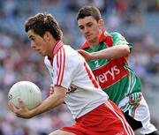 22 August 2010; Ronan î NŽill, Tyrone, in action against Brendan Harrison, Mayo. ESB GAA Football All-Ireland Minor Championship Semi-Final, Mayo v Tyrone, Croke Park, Dublin. Picture credit: Dáire Brennan / SPORTSFILE