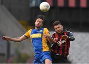 8 July 2016; Tim Clancy of Bray Wanderers in action against Mark Quigley of Bohemians during the SSE Airtricity League Premier Division match between Bohemians and Bray Wanderers at Dalymount Park in Dublin.  Photo by David Maher/Sportsfile