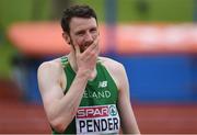 9 July 2016; Barry Pender of Ireland reacts during the Men's High Jump qualifying round on day four of the 23rd European Athletics Championships at the Olympic Stadium in Amsterdam, Netherlands. Photo by Brendan Moran/Sportsfile