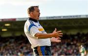 9 July 2016; Clare manager Davy Fitzgerald reacts during the GAA Hurling All-Ireland Senior Championship Round 2 match between Clare and Limerick at Semple Stadium in Thurles, Tipperary. Photo by Stephen McCarthy/Sportsfile