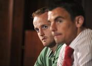 16 August 2010; Down's Benny Coulter, left, and Danny Hughes during a a media conference ahead of their GAA Football All-Ireland Senior Championship Semi-Final against Kildare on the 29th of August. Down Football Media Conference, Canal Court Hotel, Newry Co. Down. Picture credit: Oliver McVeigh / SPORTSFILE