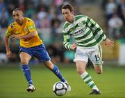 20 August 2010; Paddy Kavanagh, Shamrock Rovers, in action against Gary Dempsey, Bray Wanderers. Airtricity League Premier Division, Shamrock Rovers v Bray Wanderers, Tallaght Stadium, Tallaght, Dublin. Picture credit: David Maher / SPORTSFILE