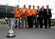 24 August 2010; Meteor announced details of the 2010 Meteor Kilmacud Crokes All-Ireland Hurling Sevens, which takes place on Saturday 4th September, at Kilmacud Crokes home pitch of Glenalbyn, Stillorgan, and surrounding pitches in the locality. At the launch are, from left, former Kilkenny star Charlie Carter, former Tipperary star John Leahy, former Kilenny star John Henderson, former Tipperary star Tommy Dunne, Tom Rock, Chairman of the Organising Committee, John Penberthy Smith, Meteor's Commercial Director, and Tom Barry, Kilmacud Crokes Hurling Chairman. Croke Park, Dublin. Picture credit: Brian Lawless / SPORTSFILE