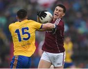 10 July 2016; Shane Walsh of Galway is tackled by Cathal Cregg of Roscommon during the Connacht GAA Football Senior Championship Final between Roscommon and Galway at Pearse Stadium in Galway. Photo by Ramsey Cardy/Sportsfile