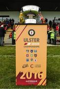 10 July 16; A detailed view of the trophy ahead of the Ulster GAA Hurling Senior Championship Final match between Antrim and Armagh at Derry GAA Centre of Excellence in Owenbeg, Derry. Photo by Philip Fitzpatrick/Sportsfile.