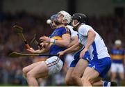 10 July 2016; Michael Breen of Tipperary in action against Michael Walsh and Philip Mahony of Waterford during the Munster GAA Hurling Senior Championship Final match between Tipperary and Waterford at the Gaelic Grounds in Limerick.  Photo by Ray McManus/Sportsfile