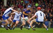 10 July 2016; John McGrath of Tipperary in action against Philip Mahony, left, Noel Connors and Tadhg de Burca of Waterford during the Munster GAA Hurling Senior Championship Final match between Tipperary and Waterford at the Gaelic Grounds in Limerick.  Photo by Ray McManus/Sportsfile