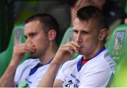 10 July 2016; Maurice Shanahan, right, and Michael Walsh of Waterford react during the Munster GAA Hurling Senior Championship Final match between Tipperary and Waterford at the Gaelic Grounds in Limerick.  Photo by Stephen McCarthy/Sportsfile