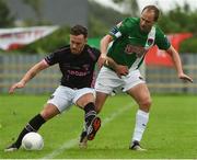 10 July 2016; Danny Furlong of Wexford Youths in action against Colin Healy of Cork City during the SSE Airtricity League Premier Division match between Wexford Youths and Cork City at Ferrycarrig Park in Wexford. Photo by David Maher/Sportsfile