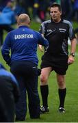 10 July 2016; Waterford manager Derek McGrath shakes hands with match referee Brian Gavin after the Munster GAA Hurling Senior Championship Final match between Tipperary and Waterford at the Gaelic Grounds in Limerick.  Photo by Ray McManus/Sportsfile