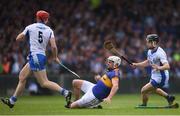 10 July 2016; Patrick Maher of Tipperary in action against Jamie Barron, right, and Tadhg de Burca of Waterford during the Munster GAA Hurling Senior Championship Final match between Tipperary and Waterford at the Gaelic Grounds in Limerick.  Photo by Stephen McCarthy/Sportsfile