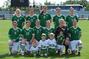 21 August 2010; The Republic of Ireland Team. FIFA Women's World Cup Qualifier, Republic of Ireland v Russia, Ferrycarrig Park, Wexford. Picture credit: Matt Browne / SPORTSFILE