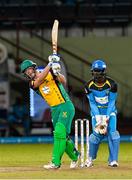 12 July 2016; Chris Lynn of Guyana Amazon Warriors hits 6 during Match 13 of the Hero Caribbean Premier League match between Guyana Amazon Warriors and St Lucia Zouks at Guyana National Stadium in Providence, Guyana. The keeper is Andre Fletcher St. Lucia Zouks. Photo by Randy Brooks/Sportsfile