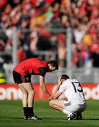 29 August 2010; Conor Garvey, Down, consoles a dejected John Doyle, Kildare, after the game. GAA Football All-Ireland Senior Championship Semi-Final, Kildare v Down, Croke Park, Dublin. Photo by Sportsfile