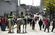 29 August 2010; Horse mounted Gardai patrol Jones' Road before the game. GAA Football All-Ireland Senior Championship Semi-Final, Kildare v Down, Croke Park, Dublin. Picture credit: Brendan Moran / SPORTSFILE