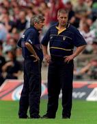 29 July 2001; Wexford manager Tony Dempsey, left, with selector Ger Cushe during the Guinness All-Ireland Senior Hurling Championship Quarter-Final match between Wexford and Limerick at Croke Park in Dublin. Photo by Damien Eagers/Sportsfile