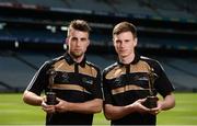 14 July 2016; Paul Conroy of Galway and Austin Gleeson of Waterford confirmed as the GAA/GPA Opel Players of the Month for June in football and hurling. Pictured are Paul Conroy of Galway, left, and Austin Gleeson of Waterford after being presented with their GAA/GPA Opel Player of the Month Award at a reception in Croke Park, Dublin. Photo by Sam Barnes/Sportsfile