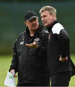 15 July 2016; Dundalk manager Stephen Kenny and Newcastle United manager Rafa Benítez before the start of squad training at Carton House in Maynooth, Co Kildare. Photo by David Maher/Sportsfile