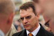 4 September 2010; Trainer Aidan O'Brien who sent out Cape Blanco to win the Tattersalls Millions Irish Champion Stakes. Leopardstown Racecourse, Dublin. Picture credit: Brendan Moran / SPORTSFILE