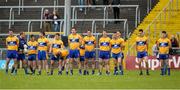 16 July 2016; The Clare team stand for the national anthem ahead of the GAA Football All-Ireland Senior Championship Round 3A match between Sligo and Clare at Markievicz Park in Sligo.  Photo by Oliver McVeigh/Sportsfile