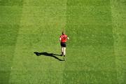 29 August 2010; Kalum King, Down, makes his way onto the pitch before the game. GAA Football All-Ireland Senior Championship Semi-Final, Kildare v Down, Croke Park, Dublin. Picture credit: Brendan Moran / SPORTSFILE