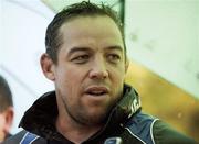 6 September 2010; Leinster forwards coach Jono Gibbs speaking at a press briefing ahead of their Celtic League match against Cardiff Blues on Saturday, UCD, Dublin. Picture credit: Barry Cregg / SPORTSFILE