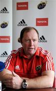 7 September 2010; Munster head coach Tony McMahan speaking during a press conference ahead of their Celtic League match against Edinburgh on Friday. Munster rugby press conference, University of Limerick, Limerick. Picture credit: Barry Cregg / SPORTSFILE