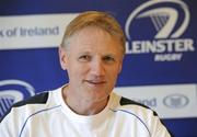 9 September 2010; Leinster head coach Joe Schmidt speaking during a press conference ahead of their Celtic League match against the Cardiff Blues on Satuday. Leinster rugby press conference, David Lloyd Riverview, Clonskeagh, Dublin. Picture credit: Matt Browne / SPORTSFILE