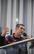 9 September 2010; Cork's Noel O'Leary speaking during a squad media evening ahead of their GAA Football All-Ireland Senior Championship Final 2010 match against Down. Rochestown Park Hotel, Cork. Picture credit: Diarmuid Greene / SPORTSFILE