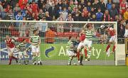 10 September 2010; St Patrick's Athletic's Ryan Guy, right, heads to score his side's first goal. Airtricity League Premier Division, St Patrick's Athletic v Shamrock Rovers, Richmond Park, Inchicore, Dublin. Picture credit: David Maher / SPORTSFILE