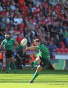 11 September 2010; Ian Keatley kicks an early penalty for Connacht. Celtic League, Scarlets v Connacht, Parc y Scarlets, Llanelli, Wales. Picture credit: Steve Pope / SPORTSFILE