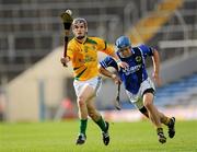 11 September 2010; Mark O'Sullivan, Meath, in action against Padraig Monson, Kerry. Bord Gais Energy GAA Hurling Under 21 'B' All-Ireland Championship Final, Meath v Kerry, Semple Stadium, Thurles, Co. Tipperary. Picture credit: Ray McManus / SPORTSFILE